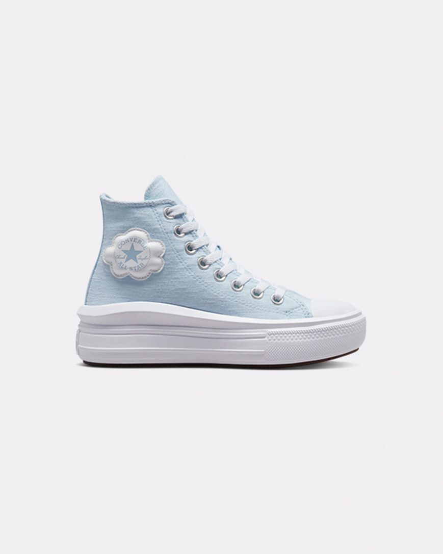 Girls\' Converse Chuck Taylor All Star Move Cloud Patch High Top Platform Shoes Blue | AU 41359V
